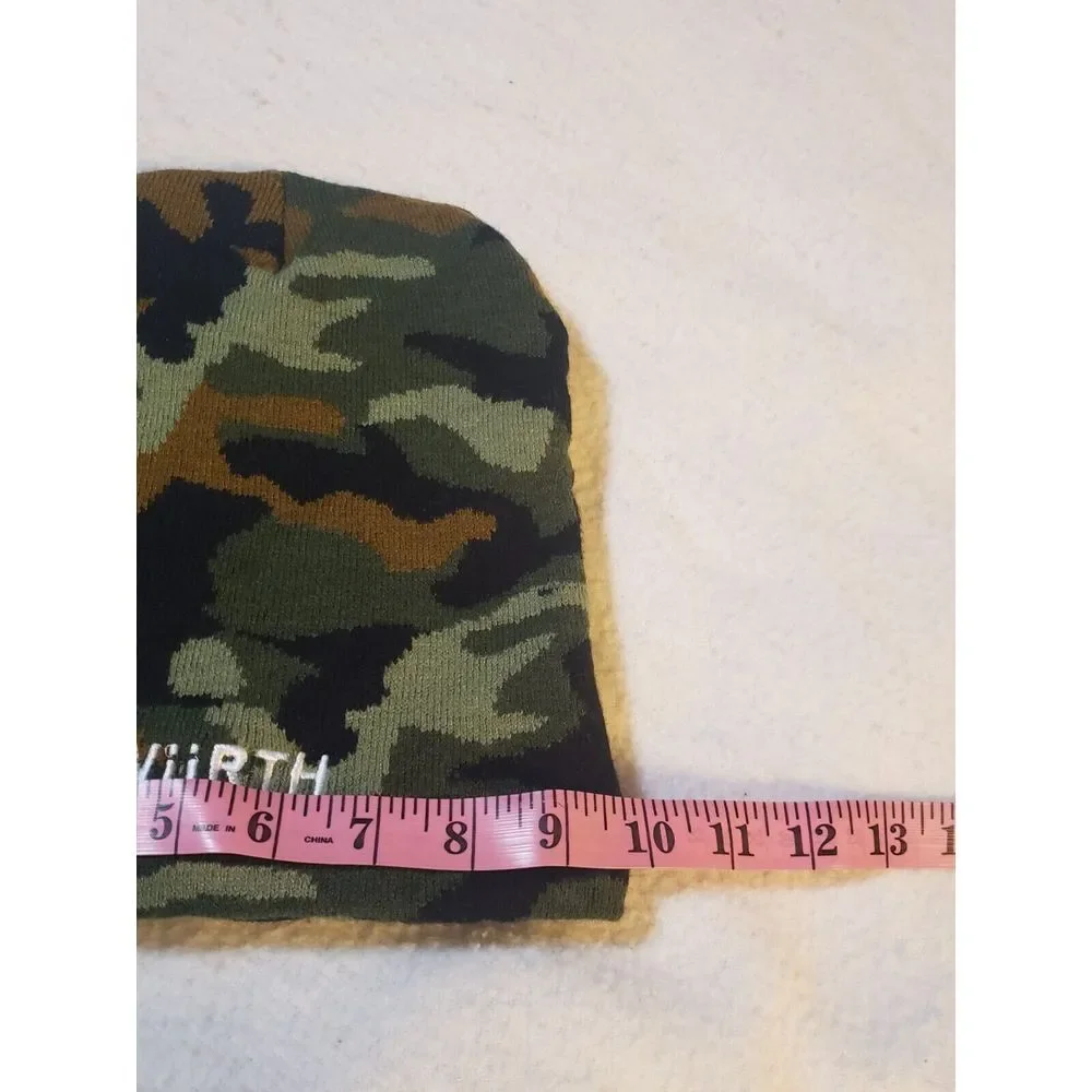 Wurth Mens Acrylic Beanie Cap Hat Tight Knit Camouflage One‎ Size Stretch